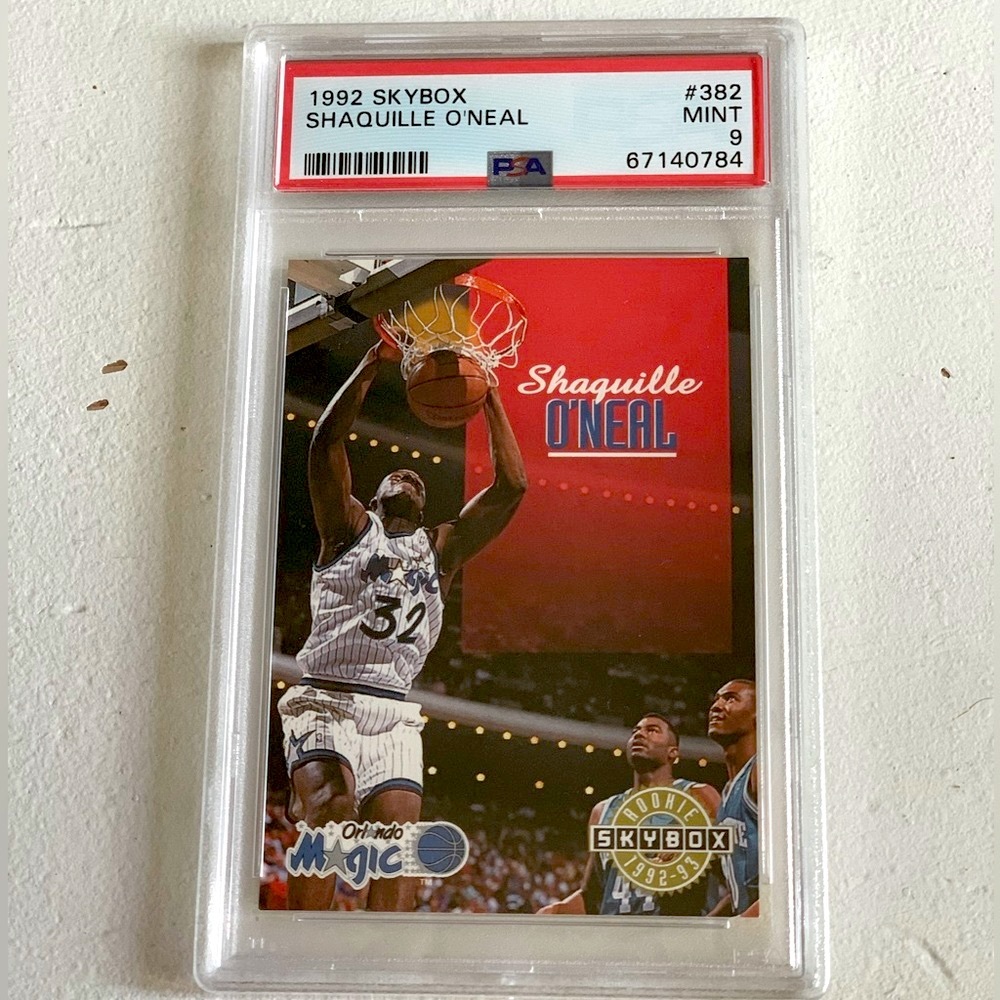 1992-93 Skybox PSA graded 9 Shaquille O’Neil Rookie Card